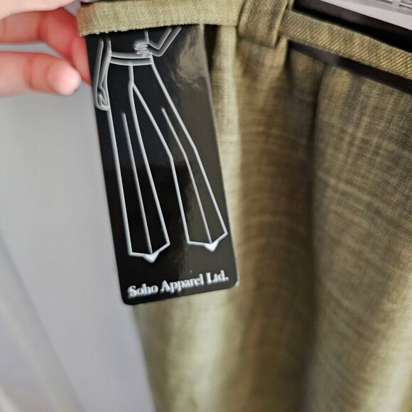 NWT Soho Apparel LTD. 100% Polyester Pant Women's Gray Pockets Size Medium - Picture 8 of 12